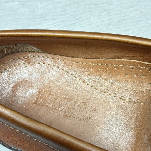 E.T Wright Penny Loafers Brown Leather Italian Made Slip On Dress Shoe Size 8D main image 10
